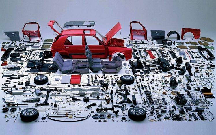 car, Parts, Car Parts, Red, Volkswagen, Golf GTI HD Wallpaper Desktop Background