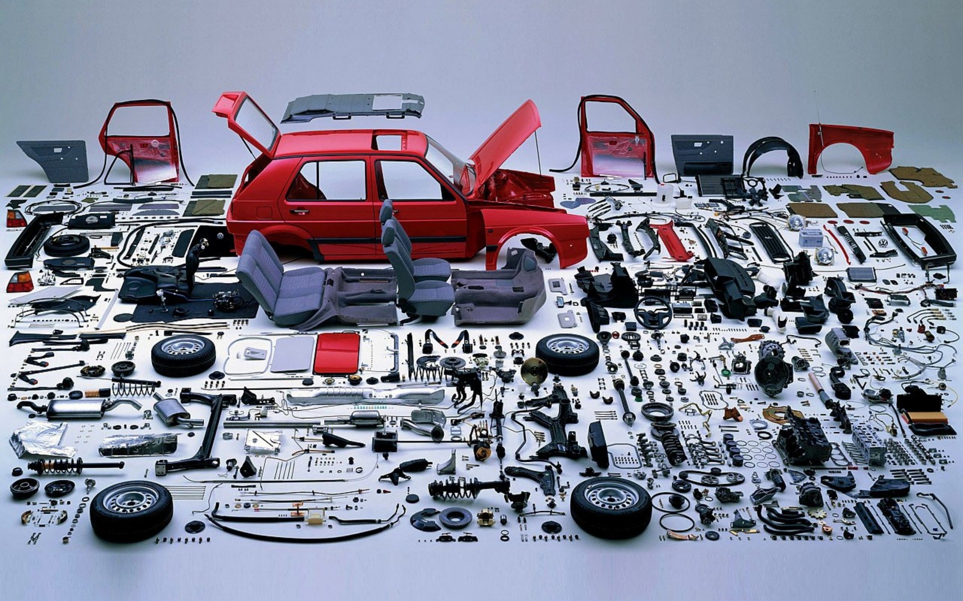 car, Parts, Car Parts, Red, Volkswagen, Golf GTI Wallpaper