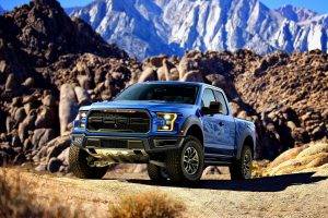 Ford, Raptor, Car, Mountains, Vehicle, Blue Cars, Ford Raptor