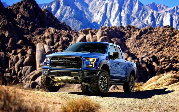 Ford, Raptor, Car, Mountains, Vehicle, Blue Cars, Ford Raptor HD Wallpaper Desktop Background