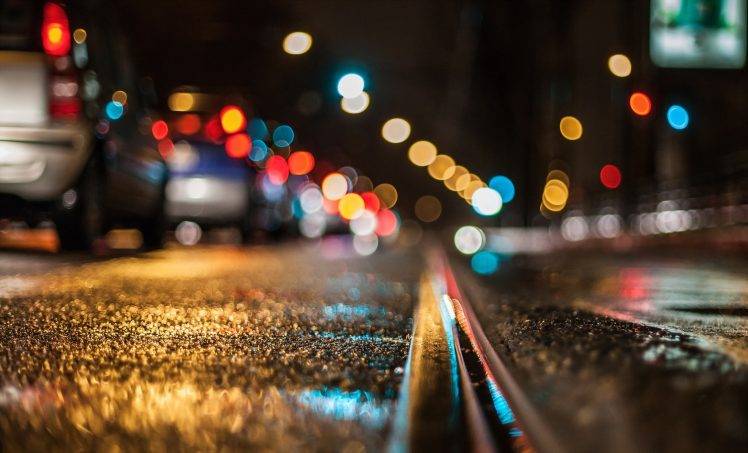 traffic, Road, Car, Vehicle, Night, Lights HD Wallpaper Desktop Background