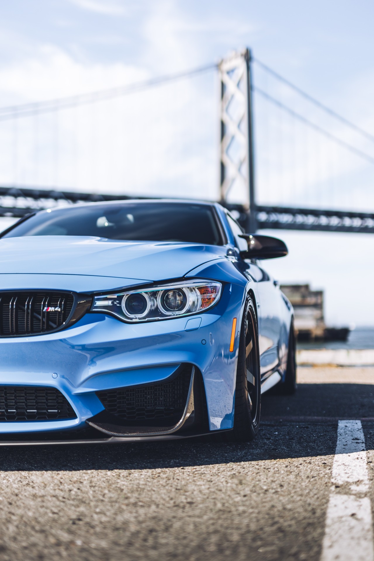 car, BMW F82 M4, Shadow, Bridge, Blue, BMW, German Cars Wallpaper