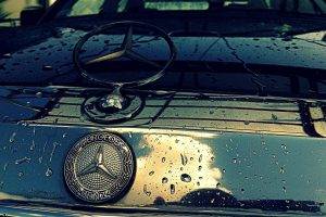 logo, Car, Mercedes Benz, Water Drops, Vehicle