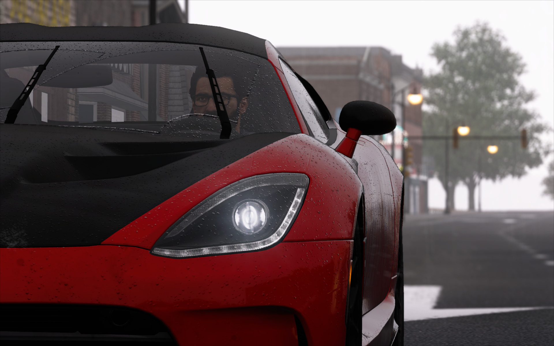 Dodge, Dodge Viper, Red, Clouds, Horizon, Car, City Wallpaper