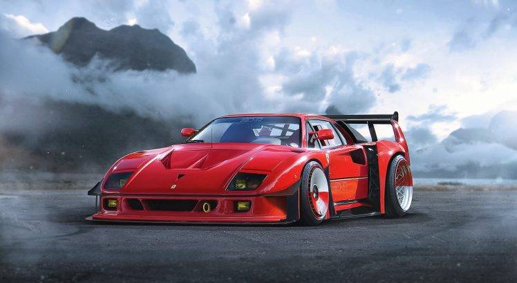car, Vehicle, Red Cars, Ferrari, Ferrari F40 HD Wallpaper Desktop Background