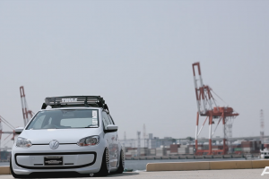 Volkswagen Up!, Volkswagen, Air Ride, Airride, Harbor, Car, Tuning, Light Blue, Stance, Fatmoon, Japan