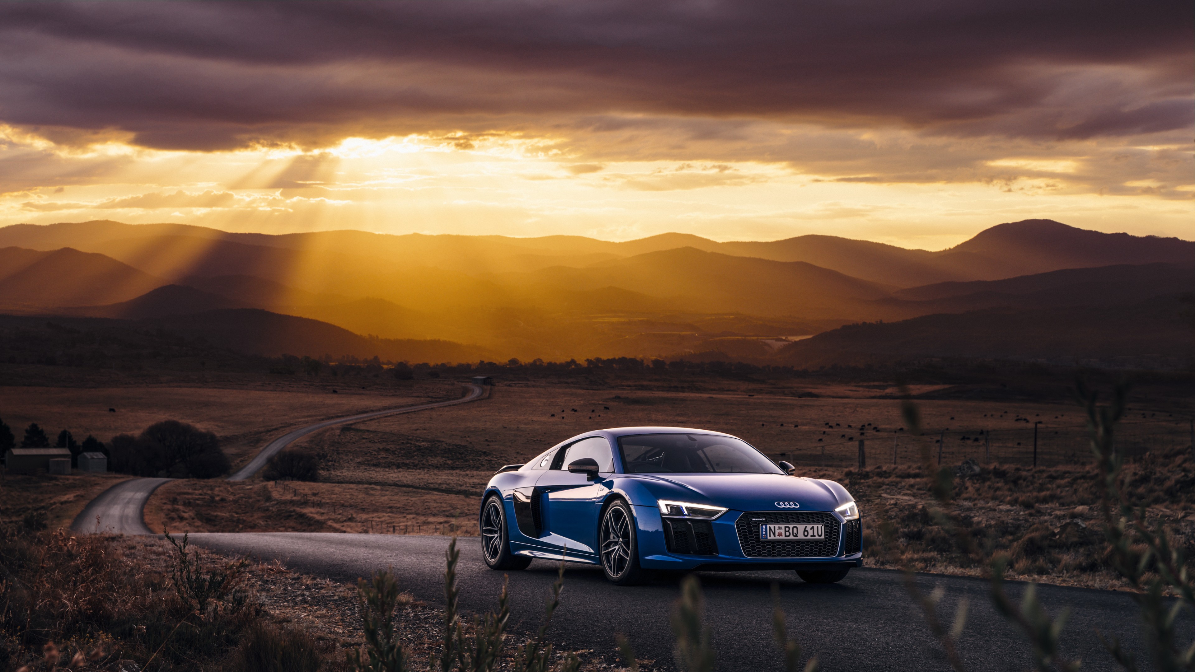 car, Sports Car, Super Car, Nature, Landscape, Road, Clouds, Audi, Audi