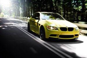 car, BMW, BMW M3, Yellow Cars, Road, Vehicle, BMW E92
