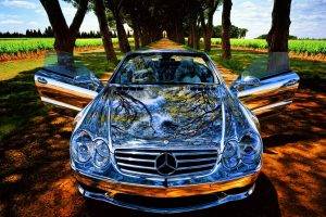car, Mercedes Benz, Reflection, Vehicle, Chrome