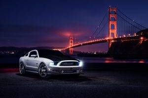 Ford Mustang, Car, Night