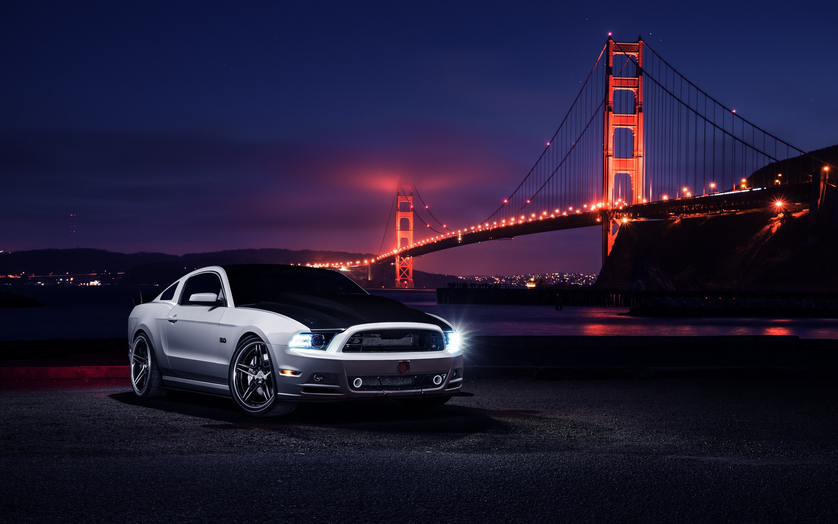 Ford Mustang, Car, Night Wallpaper