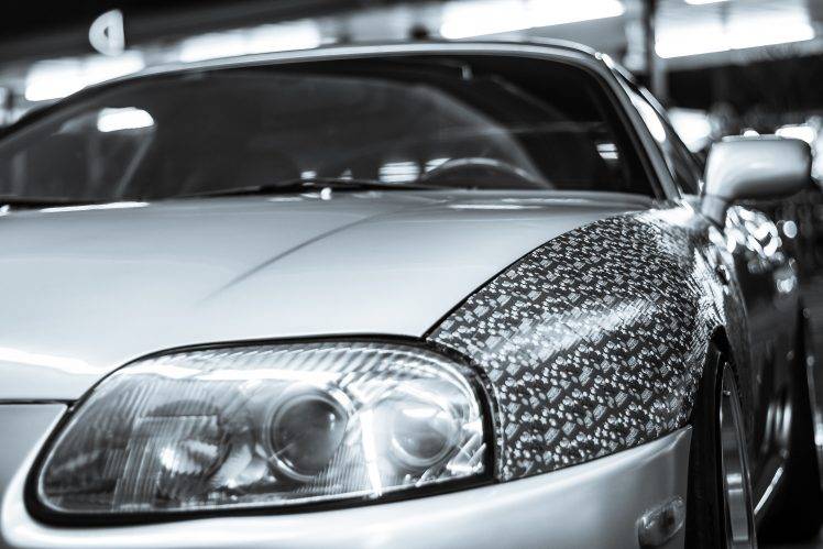Toyota Supra, Car, Monochrome, Toyota, Vehicle HD Wallpaper Desktop Background