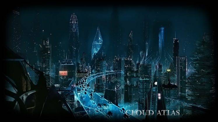 movies, Film Posters, Movie Poster, Cloud Atlas, Science Fiction, Building, Futuristic, Futuristic City, Car, Skyscraper HD Wallpaper Desktop Background