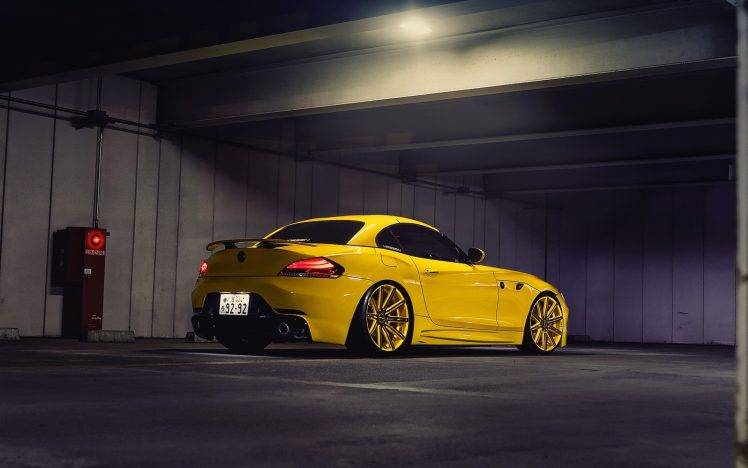 car, BMW, BMW Z4, Sports Car, Yellow Cars, Vehicle HD Wallpaper Desktop Background