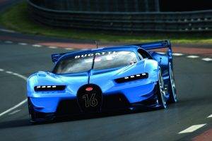 Bugatti Vision Gran Turismo, Blue Cars, Road, Car, Vehicle