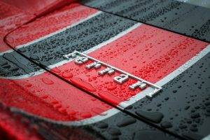 logo, Water Drops, Car, Vehicle, Ferrari, Red Cars