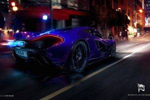 car, Vehicle, McLaren P1, Blue, Violet