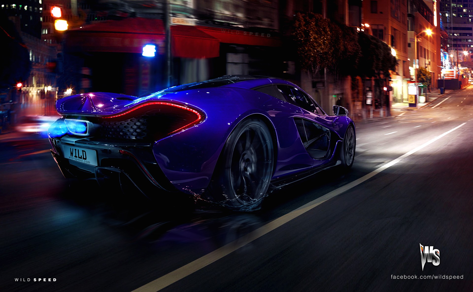 car, Vehicle, McLaren P1, Blue, Violet Wallpaper
