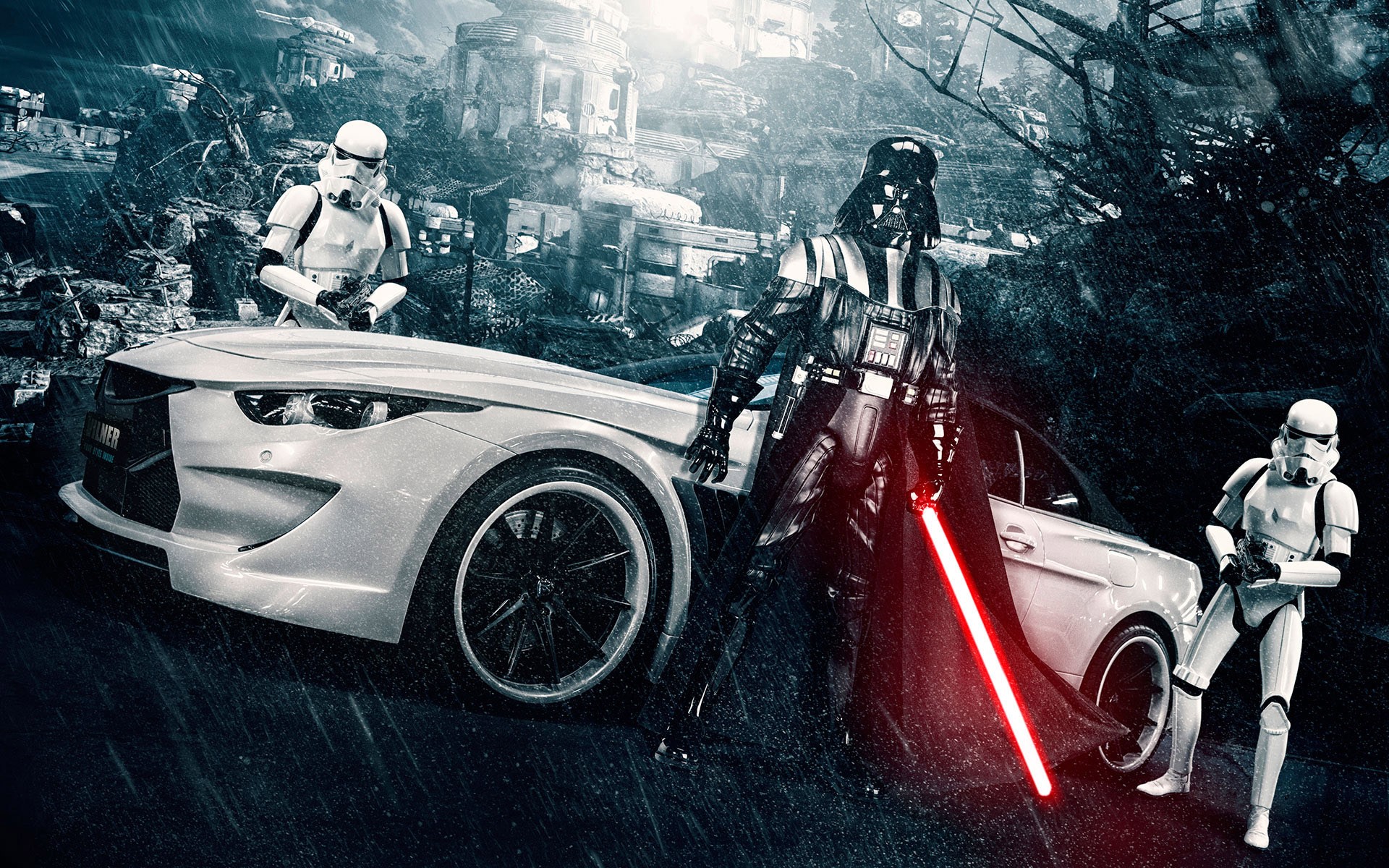 Darth Vader, Car, BMW, Star Wars Wallpaper