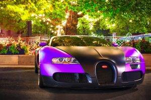 Bugatti, Purple, Car, Vehicle