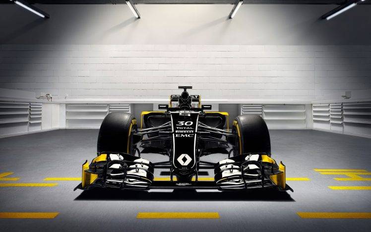 Renault, Formula 1, Race Cars, Yellow, Black HD Wallpaper Desktop Background