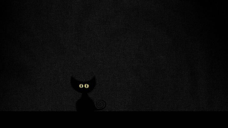 cat, Black Cats, Vladstudio, Minimalism HD Wallpaper Desktop Background