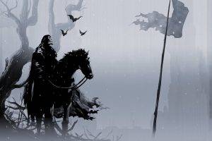 death, Simple Background, Horse, Cape, Skull
