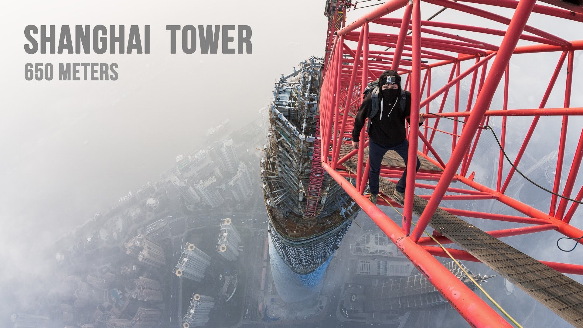 cityscape, City, Tower, Shanghai, Climbing, Birds Eye View, Cranes (machine), GoPro, Heights Wallpaper