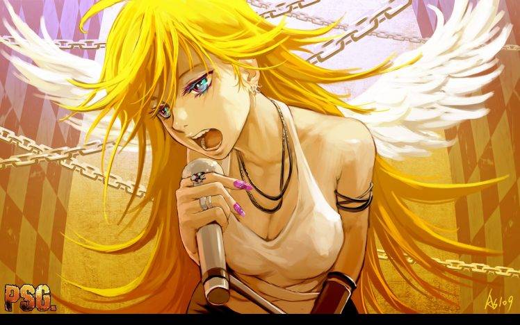 angel, Anime, Anime Girls, Anarchy Panty, Singing, Blonde HD Wallpaper Desktop Background