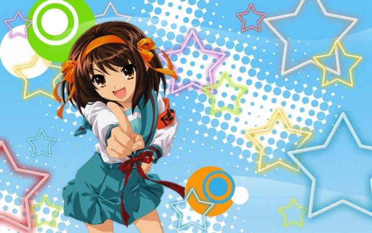 Suzumiya Haruhi, The Melancholy Of Haruhi Suzumiya, Anime, Anime Girls, School Uniform HD Wallpaper Desktop Background