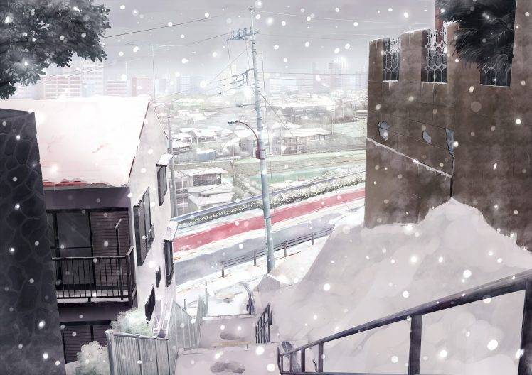 city, Snow, Winter HD Wallpaper Desktop Background