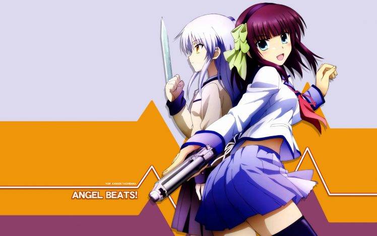 anime, Anime Girls, Angel Beats!, Tachibana Kanade, Nakamura Yuri HD Wallpaper Desktop Background