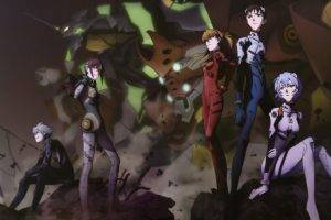 Neon Genesis Evangelion, Asuka Langley Soryu, Ayanami Rei, Ikari Shinji, EVA Unit 02, EVA Unit 01, Anime, EVA Unit 00