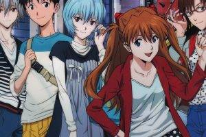Neon Genesis Evangelion, Asuka Langley Soryu, Ayanami Rei, Ikari Shinji, Anime