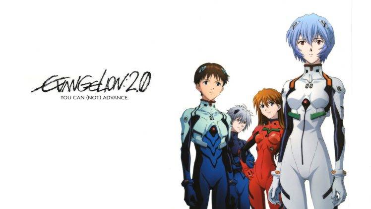 Neon Genesis Evangelion, Ikari Shinji, Ayanami Rei, Asuka Langley Soryu, Anime, Simple Background HD Wallpaper Desktop Background
