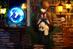 library, Anime Boys, Anime
