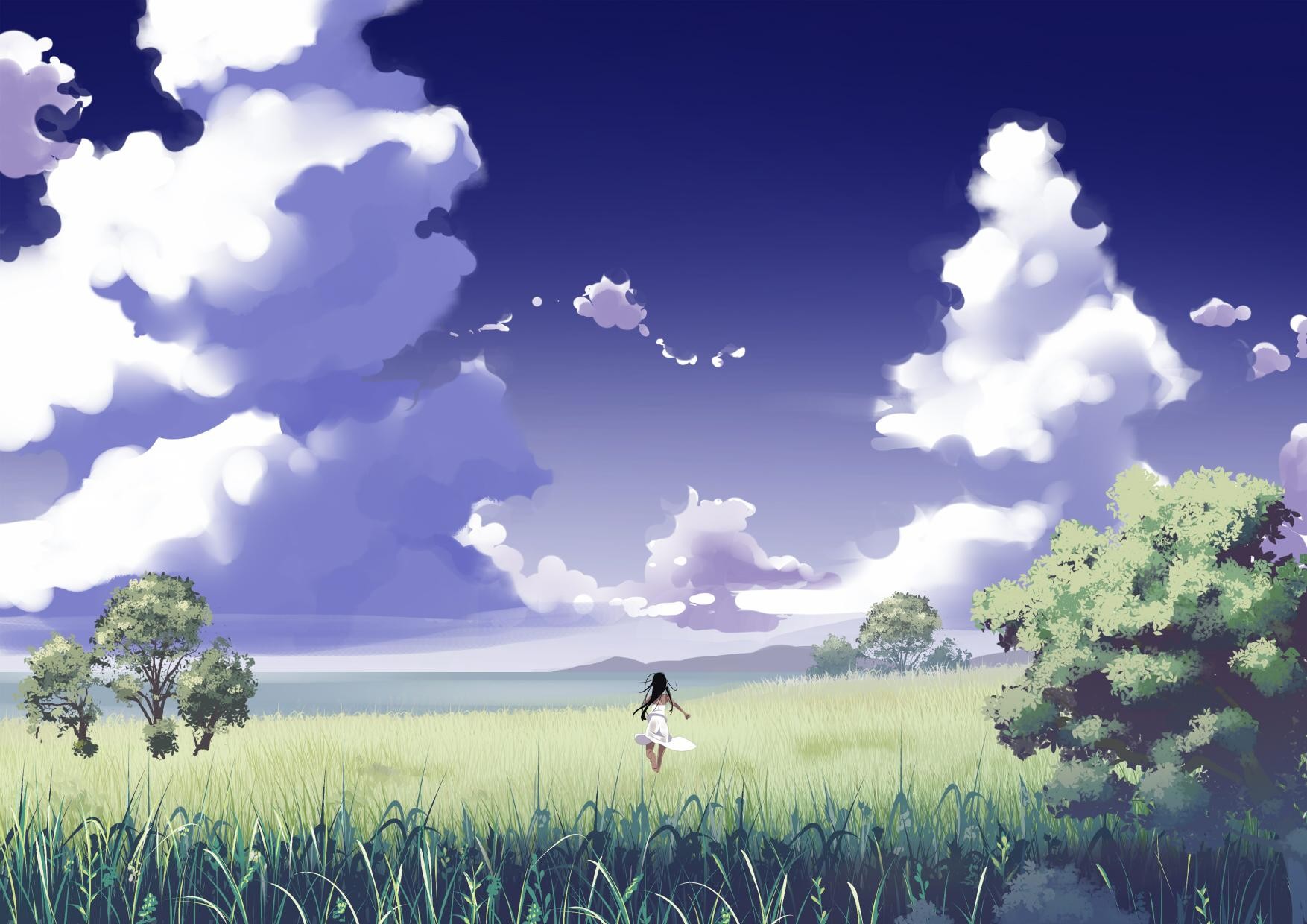 anime, Nature, Clouds Wallpaper