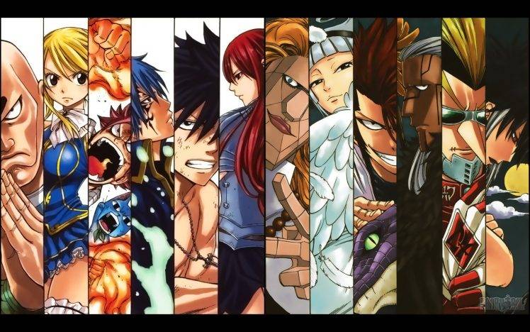 anime, Fairy Tail, Heartfilia Lucy, Dragneel Natsu, Fullbuster Gray, Scarlet Erza, Oracion Seis, Jellal Fernandes HD Wallpaper Desktop Background