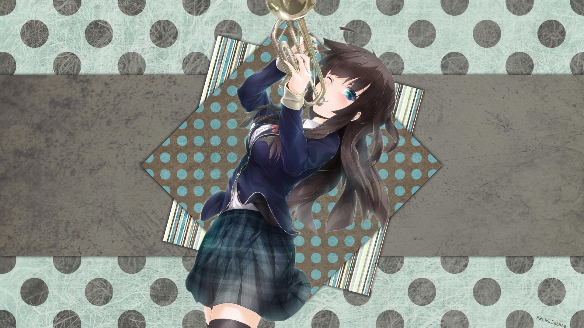 music, Orchestra, Anime Girls, Schoolgirls, Musical Instrument, Original Characters, School Uniform Wallpaper
