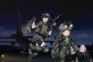 TC1995, Original Characters, Anime, Anime Girls, Military, Weapon, Night Vision Goggles, Gun