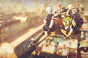 original Characters, Anime, Anime Girls, Military, Tank, Weapon, Gun