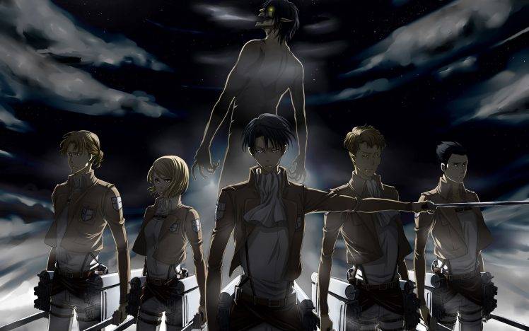 Shingeki No Kyojin, Levi Ackerman, Eren Jeager, Anime HD Wallpaper Desktop Background