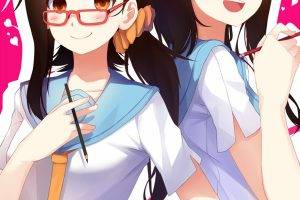 Nisekoi, Onodera Kosaki, Onodera Haru, Anime Girls, Glasses, Meganekko, School Uniform