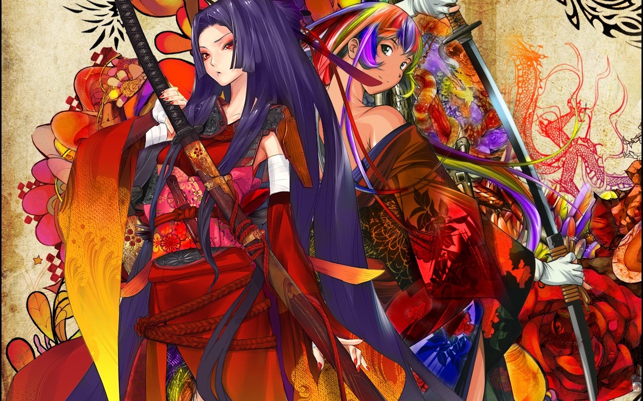 Snyp, Sword, Katana, Original Characters Wallpaper