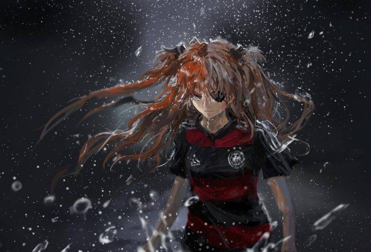 anime, Neon Genesis Evangelion, Asuka Langley Soryu, Germany, Soccer HD Wallpaper Desktop Background