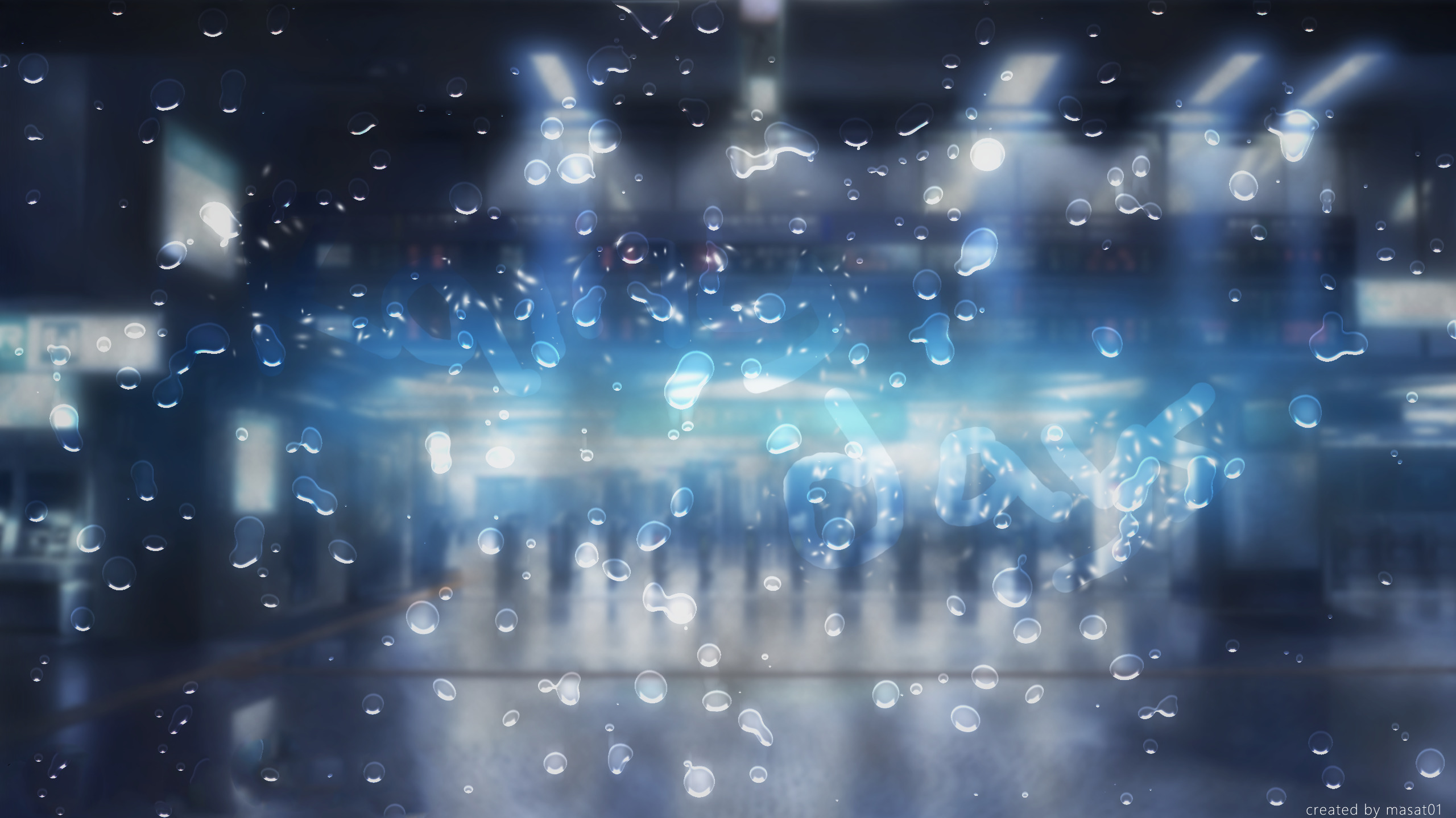water Drops, Digital Art Wallpaper