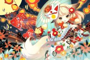anime Girls, Animal Ears, Traditional Clothing, Original Characters