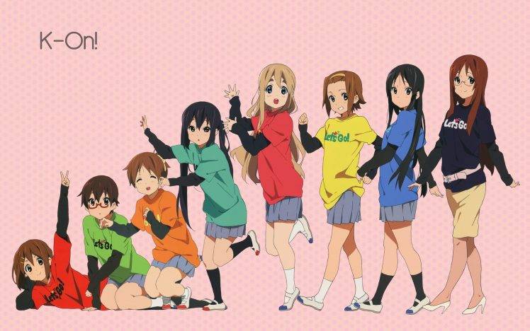 K ON!, Nakano Azusa, Akiyama Mio, Hirasawa Yui, Tainaka Ritsu, Kotobuki Tsumugi, Hirasawa Ui HD Wallpaper Desktop Background