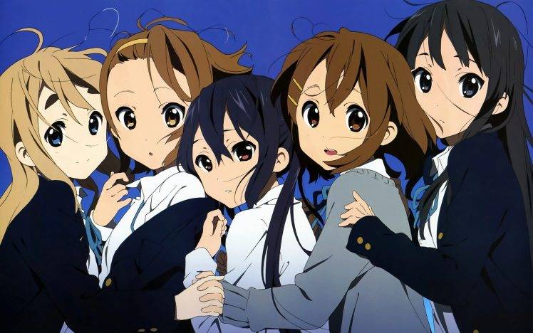 K ON!, Nakano Azusa, Akiyama Mio, Hirasawa Yui, Tainaka Ritsu, Kotobuki Tsumugi HD Wallpaper Desktop Background