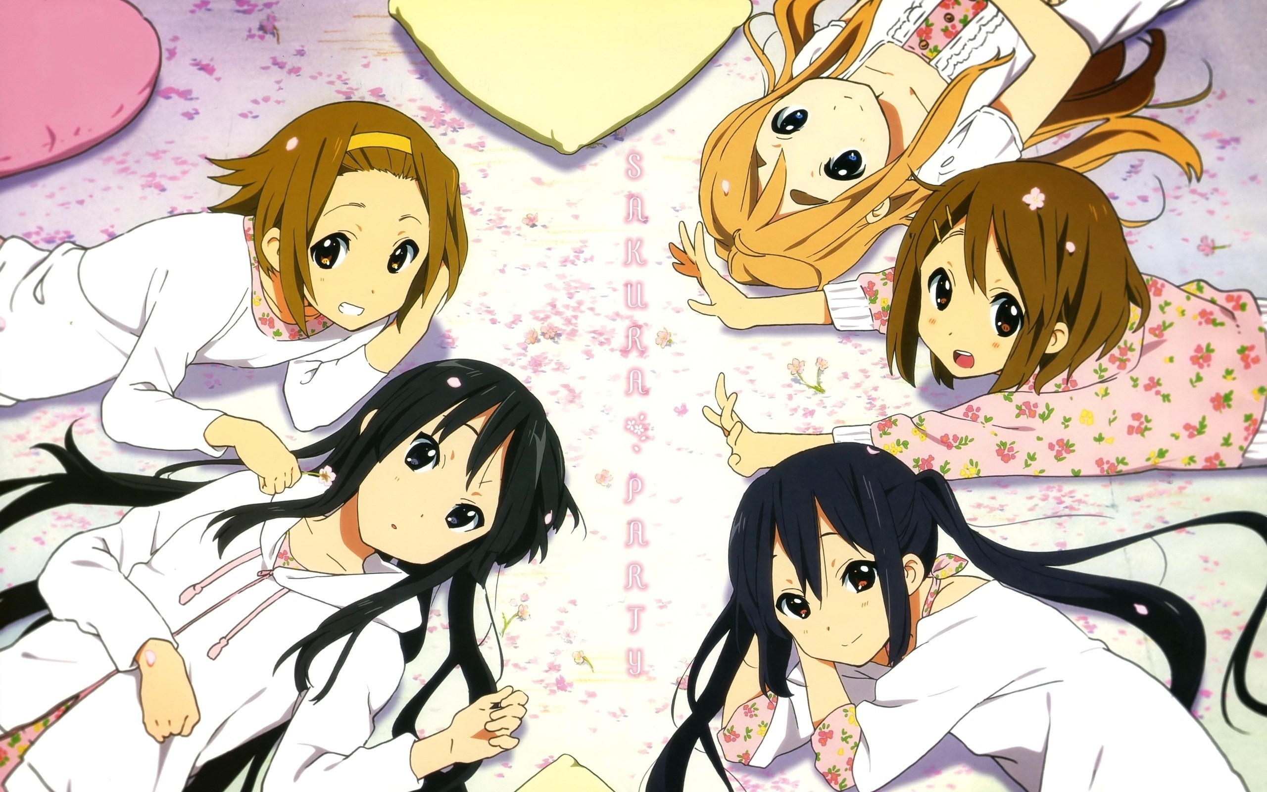 K ON!, Akiyama Mio, Nakano Azusa, Kotobuki Tsumugi, Tainaka Ritsu, Hirasawa Yui Wallpaper